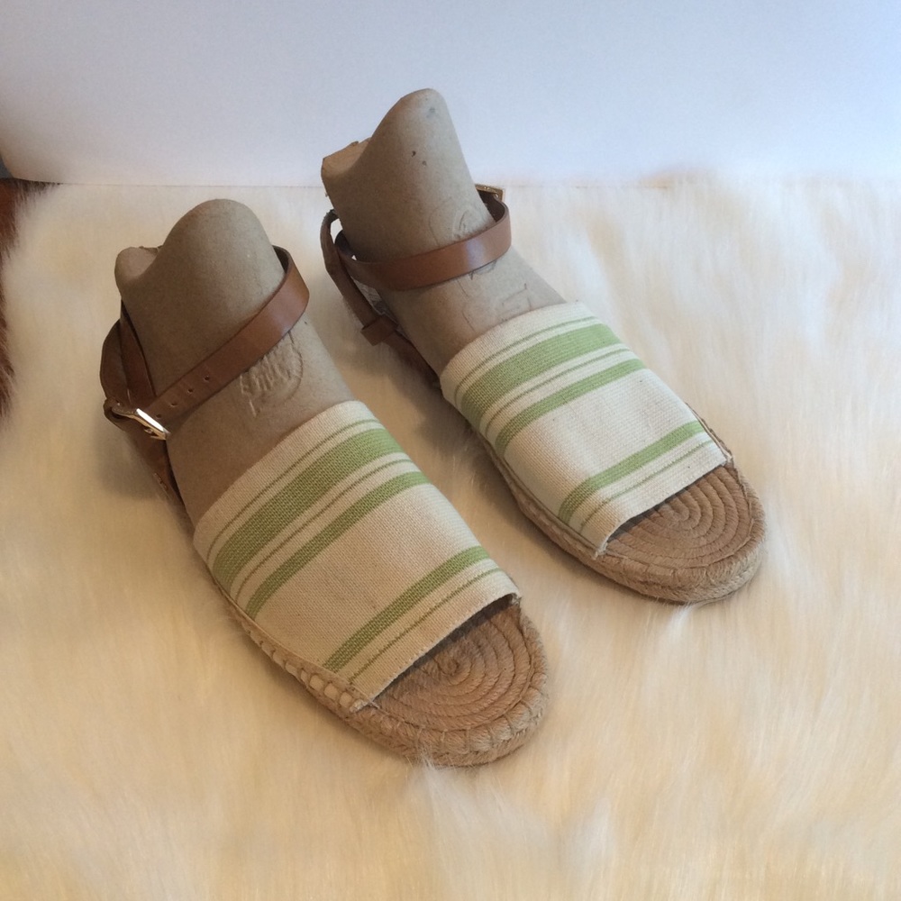 Tory Burch Flat Espadrilles.  Size 8. Ankle strap